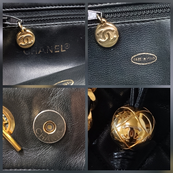 Chanel Vintage Quilted Lambskin Tote Bag 24K Gold Plated Hardware France ✨ COA - Picture 11 of 17